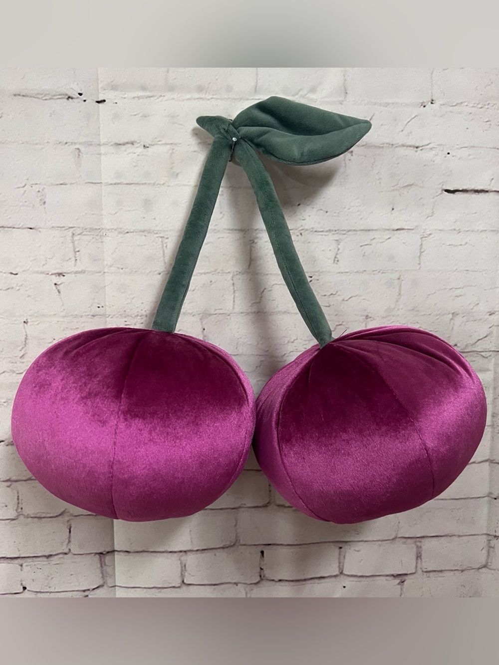 Oversized Cherries Throw Pillow Berry Plush Room Essentials Fruit Dorm Cherry